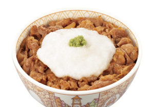 わさび山かけ牛丼